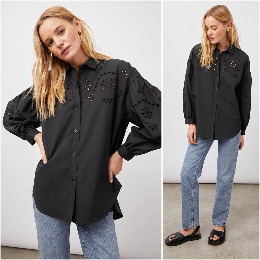Rails Black Button Down Shirt